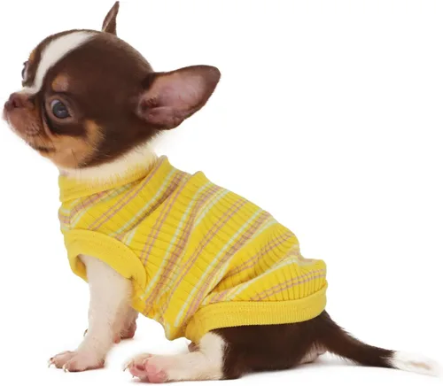 Vista 18 de LOPHIPETS Camiseta Chaleco 100% Algodón Acanalado para Perros Pequeños Teacup Chihuahua Yorkie Ropa de Cachorro Camiseta sin Mangas-Rosa/XS