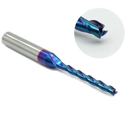 Vista 5 de Broca de enrutador CNC, 3 flautas de 1/8 de pulgada de diámetro de corte de 1/4 pulgadas, mango de 1/4 pulgadas, molino de extremo de carburo sólido