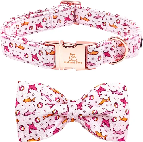 Vista 28 de Lionheart glory - Collar de perro de San Valentín, collares para perros con lazo, collares para mascotas ajustables con lazo para perros pequeños