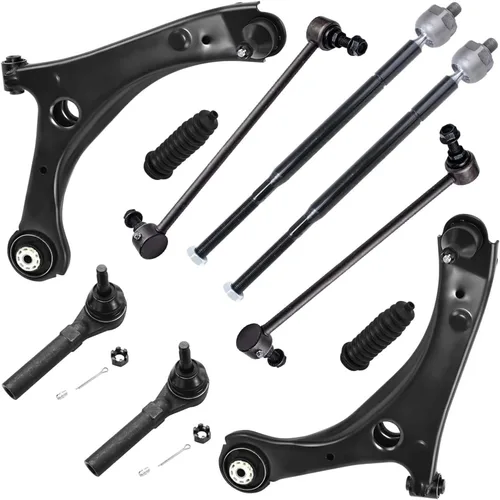 Vista 24 de Detroit Axle - Kit de suspensión delantera de 10 piezas para Jeep 2002-2004