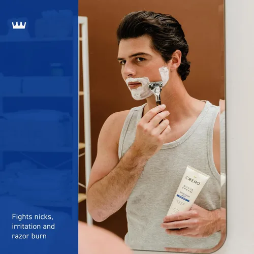 Vista 3 de Cremo Crema de afeitar, crema de afeitado refrescante de grado barbero, crema de afeitar increíblemente superior ultra-deslizante para hombres