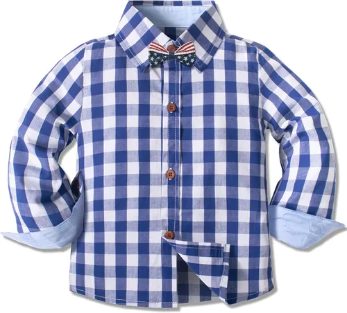 Vista 3 de Yilaku Ropa de vestir para niño, conjunto de traje formal con corbatín y pantalones de tirantes, trajes de niño para niño pequeño, trajes