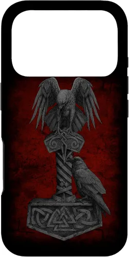 Vista 30 de Funda para iPhone 17 de Mjolnir Odín de la mitología vikinga nórdica de Thor