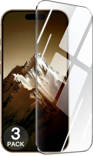 Vista 10 de JETech 9H+ - Protector de pantalla inastillable para iPhone 15 Pro de 6.1 pulgadas, película de vidrio templado de grado militar con herramienta