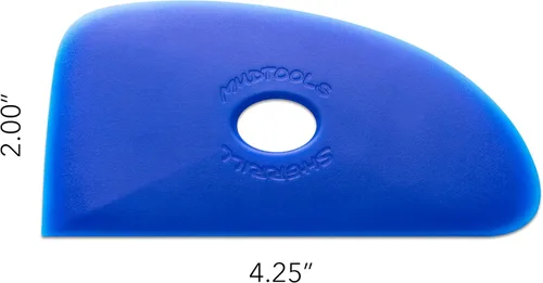 Vista 2 de Mudtools Costilla Polimérica Azul Tamaño 4 Firme - Triple Radio - Cerámica, Cerámica, Arcilla - B4