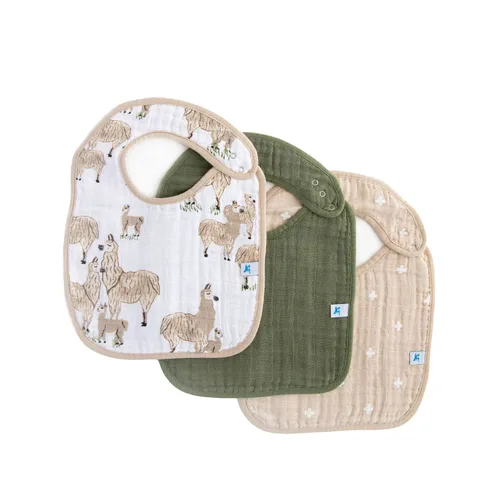 Vista 10 de Little Unicorn Paquete de 3 baberos clásicos de alta calidad, ajustable a medida que crece el bebé, tela suave en la piel, ideal para los que comen