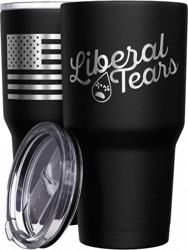 Vista 53 de We The People Holsters - Vaso térmico de 30 onzas, 0% Liberal, Negro