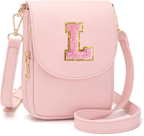 Vista 20 de Viverte Bolso Cruzado para Niñas Adolescentes Pequeñas, Bolso Inicial para Celular, Pequeña Cartera para Niños Pequeños, Bolso de Cuero con Tres