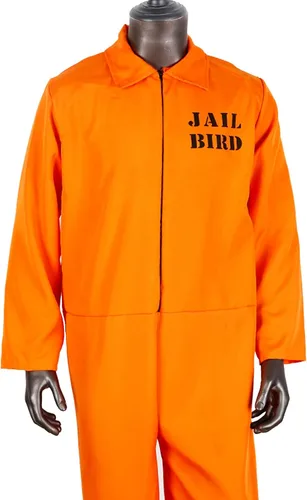 Vista 3 de Disfraz de prisionero naranja para adultos, disfraces de Halloween para mujeres y hombres, overol de recluso, cosplay penitenciario, fiesta