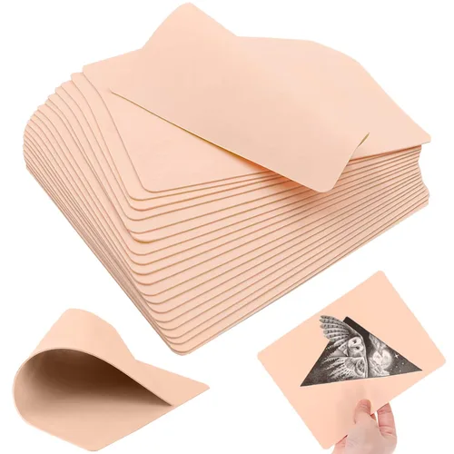 Vista 10 de Piel falsa de 0.118 in – Usiriy Tattoo Skin 3pcs 8x12" Tattoo Practice Skin Thick Synthetic Soft Silicone Skin Practice Pads Piel Sintetica Para