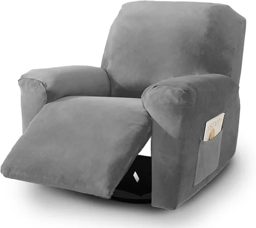 Vista 9 de NORTHERN BROTHERS Fundas para sillas reclinables, fundas elásticas para sofá reclinable, fundas de terciopelo para silla Lazy Boy, funda de sofá
