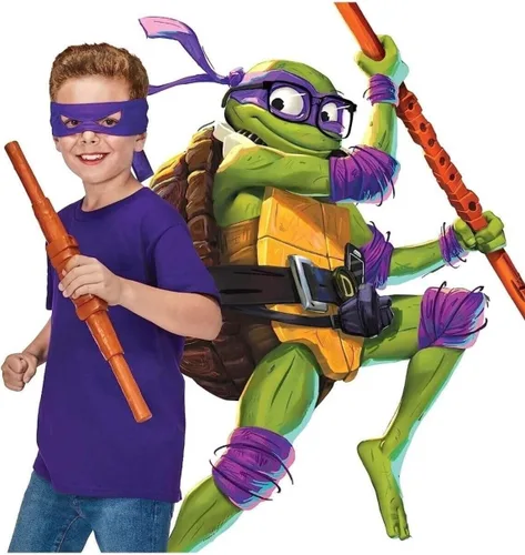 Vista 5 de Teenage Mutant Ninja Turtles: Mutant Mayhem Donatello Bo Staff Juego de rol básico por Playmates Toys