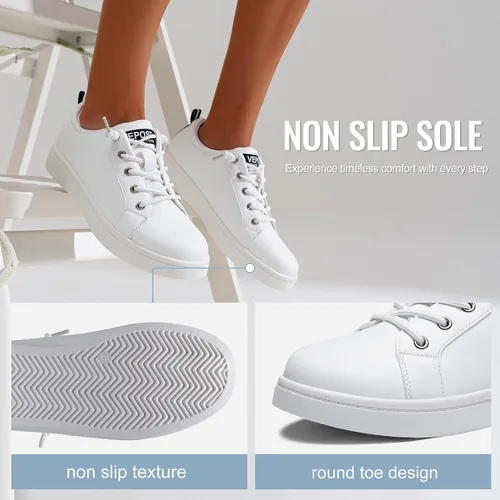 Vista 39 de Vepose Zapatillas de tenis casuales cómodas con cordones 8003 para mujer