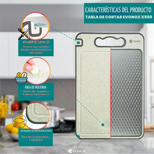 Vista 9 de Tabla de cortar de acero inoxidable para cocina, tabla de cortar de doble cara de grado alimenticio, ligera, apta para lavavajillas, fácil