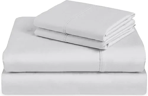Vista 14 de Juego de sábanas premium de 4 piezas - Sábanas de cama de algodón tamaño individual - 100% algodón - 300 número de hilos - Sábana bajera ajustable
