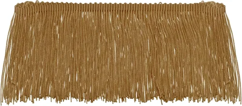 Vista 22 de Uxcell 10 yardas y 4 pulgadas beige con flecos de cadeneta - poliéster, estilo bohemio para múltiples ocasiones