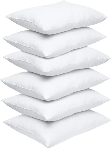 Vista 17 de Elegant Comfort Paquete de 2 rellenos de almohada de poliéster y algodón, relleno de fibra siliconada, 12 x 12, color blanco, 2