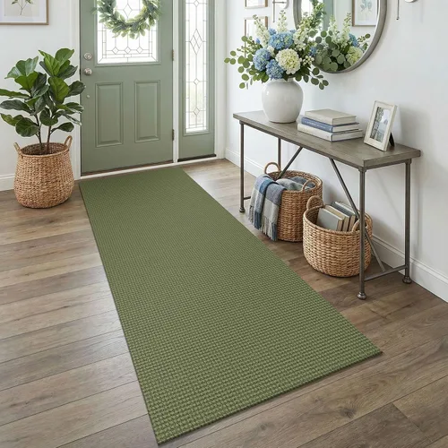 Vista 31 de EARTHALL Alfombra tejida de 2 x 3 pies, lavable para entrada, alfombra trenzada antideslizante, alfombra para puerta interior y exterior, alfombra