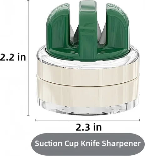 Vista 7 de Afilador de cuchillos de cocina con base de succión para manos libres, afiladores de cuchillos de bolsillo compactos, herramienta profesional todo
