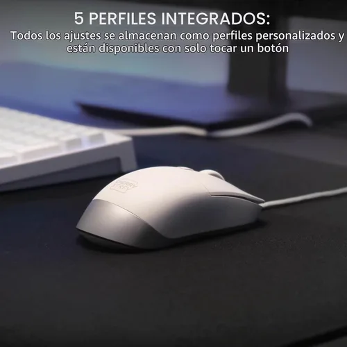 Vista 5 de M50 Mouse de Juegos con Cable (Con Cable, Blanco)