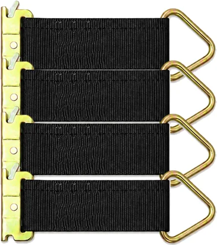 Vista 8 de Boxer Tool - Paquete de 10 correas de cuerda E-Track de 2 x 6 pulgadas, accesorios de amarre de carga con accesorios de resorte E-Track