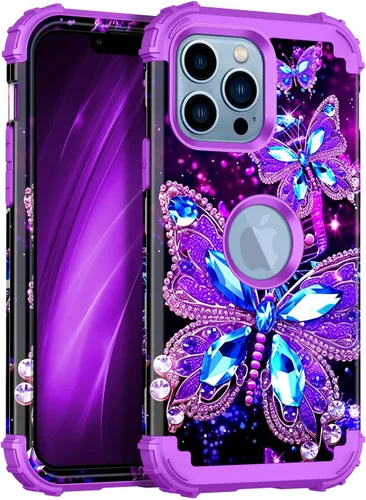 Vista 15 de Miqala Funda para iPhone 11 Pro Max, que brilla en la oscuridad, tres capas, resistente, a prueba de golpes, protección de cuerpo completo
