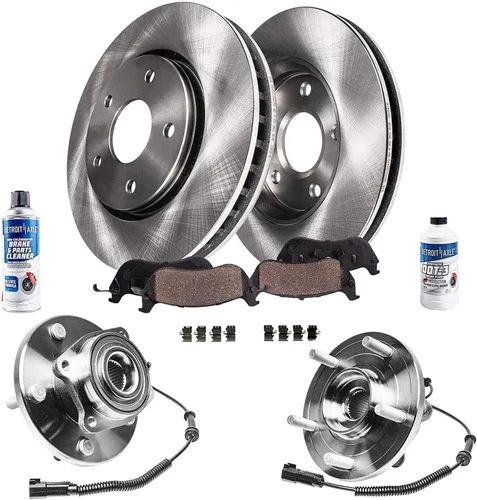 Vista 28 de Detroit Axle - Rotores de freno para Nissan NV2500 NV3500 NV1500 NV1500 2012-2021, repuesto de rotores de freno de disco: rotor delantero de 14.17