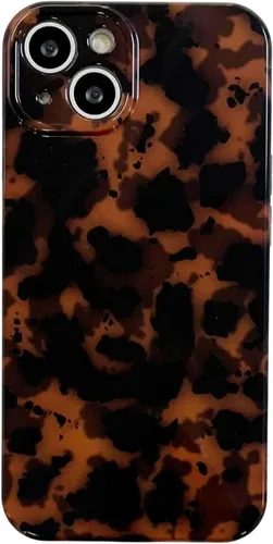 Vista 10 de Funda Compatible con iPhone 11, Caparazón de Tortuga Marrón Ámbar con Estampado de Leopardo Cubierta Retro Chic Elegante Clásica Linda Protectora