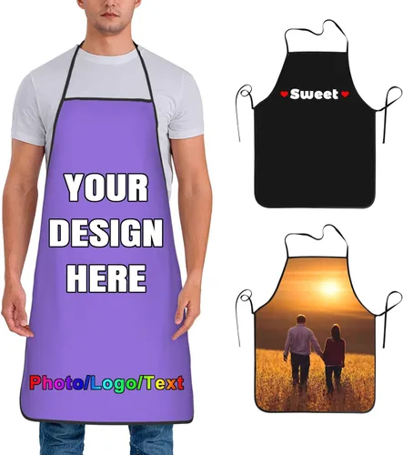 Vista 34 de Delantal de chef personalizado para hombres y mujeres, para cocinar, con nombre, logotipo, foto, regalos de cocina para familiares y amigos
