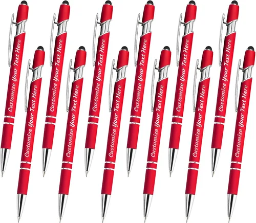 Vista 56 de 12 bolígrafos personalizados a granel, bolígrafos personalizados con grabado personalizado con nombre o texto, regalo ideal de aniversario