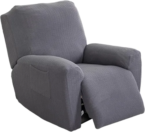 Vista 32 de NILUOH Funda Elástica para Sillón Reclinable de 4 Piezas Estampada, Fundas para Silla Lazy Boy, Funda para Sofá Reclinable Antideslizante, Protector