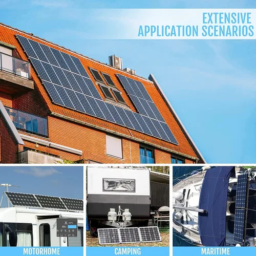 Vista 5 de 2 juegos (4 piezas) soportes de montaje para panel solar – Soporte de montaje inclinable para panel solar ajustable 50W 100W 150W 200W 300W 400W