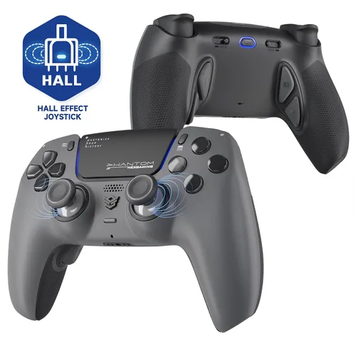 Vista 8 de HEXGAMING PHANTOM Pro Controller with 4 Remappable Buttons, 6 Remapping Profiles, 8 Interchangeable Analog Stick, and Adjustable Triggers Compatible