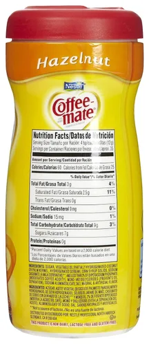 Vista 2 de Coffee-mate - Botes de crema en polvo, avellana, 15 onzas, paquete de 2