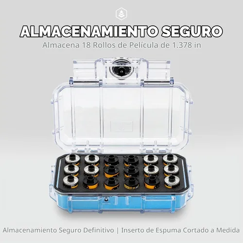 Vista 3 de Evergreen Estuche de almacenamiento de película de 1.378 in Capacidad para 18 rollos Conserva y protege tu película Impermeable, a prueba