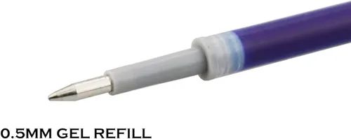 Vista 2 de DunBong Recambios de tinta de gel azul, repuestos de bolígrafos de gel líquido, línea fina de 0.020 in, juego de 10 (azul)