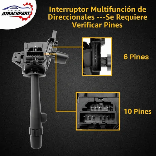 Vista 4 de Interruptor de señal de giro multifunción apto para Chevy Impala Monte Carlo 2006-2016