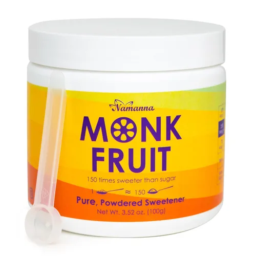 Vista 8 de NAMANNA Edulcorante puro de fruta de monje: cero calorías, cero carbohidratos, seguro paleo (50% Mogroside V, 2.47 onzas, 1,400 porciones)