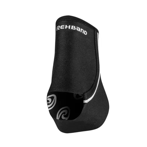 Vista 3 de Rehband Soporte de tobillo de neopreno de 0.069 pulgadas/0.118 pulgadas, soporte ligero para deportes y trabajo, se ajusta al zapato y estabiliza