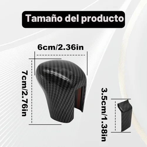 Vista 2 de Funda de Decoración de Cambio Negra para Transmisión Automática, Accesorios de Adorno para Palanca de Cambio Compatible con Honda Civic de 10ª Negro