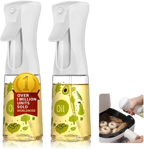 Vista 9 de Botella de PET de 6.8 fl oz versión mejorada. Botella de spray de niebla fina para freidora de aire, aceite de oliva, aceite de aguacate, freidora