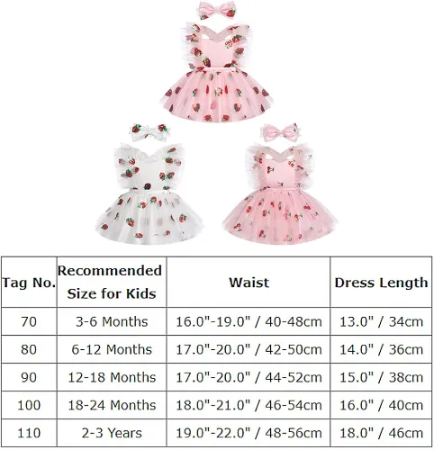 Vista 7 de IDOPIP Baby Girls Sequin Strawberry Cherry Tutu Dress Summer Backless Lace Princess Birthday Party Dress with Headband Outfit
