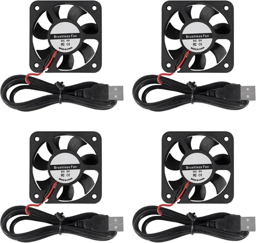 Vista 10 de UMLIFE Ventilador de enfriamiento de impresora 3D de 1.575 in x 1.575 in x 0.394 in, ventilador de ventilador de rodamiento de aceite DC 12V