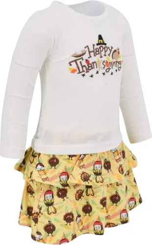 Vista 85 de Unique Baby Girls 2pc Skirt Set Outfit Long Sleeve Top with Skirt