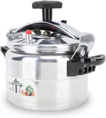 Vista 11 de Olla a presión de cuarto de galón, olla de aluminio con manómetro y estante de cocina para uso familiar o comercial (3L)