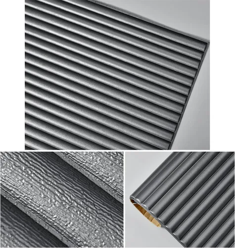 Vista 5 de Queenbox Panel de pared autoadhesivo de cilindro sintético de 13.8 x 13.8 pulgadas, papel tapiz moderno de espuma sólida para habitación, cocina