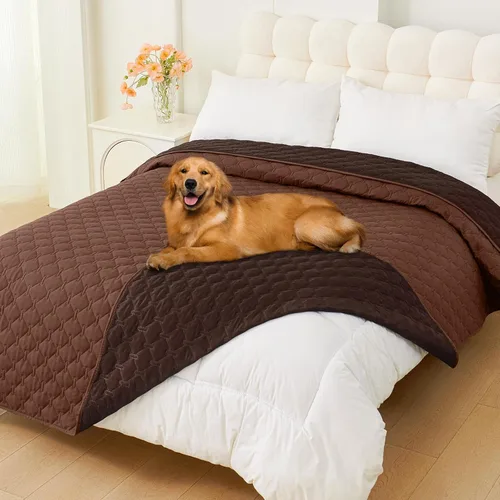 Vista 31 de Smiry Funda impermeable para cama de perro, manta reversible para mascotas para sofá Manta suave lavable para perro, funda a prueba de fugas