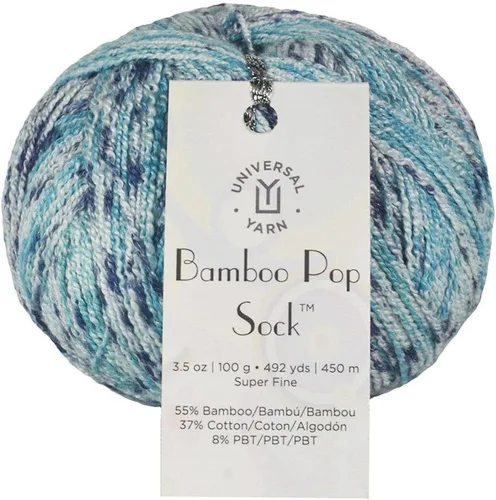 Vista 2 de Universal Yarn Calcetín Pop de bambú (401 nublado)