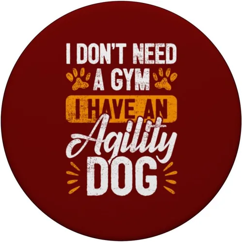 Vista 3 de Dog Agility Handler - Dog Sports Humor - Dog Agility PopSockets Adhesive PopGrip