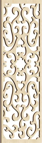 Vista 24 de 9 3/8 pulgadas de ancho x 24 3/8 pulgadas de alto x 1/4 de alto Smithfield paneles de pared de madera con calado, abedul